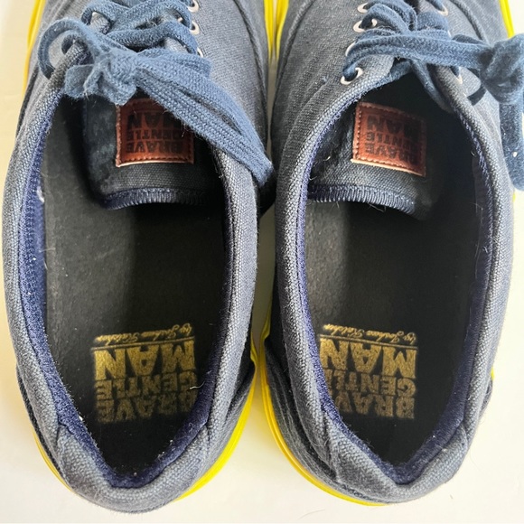 Brave Gentleman Revenant Sneaker (recycled) - Navy / Neon Yellow Sz 41 - Picture 13 of 14
